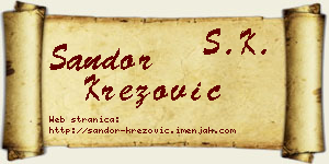 Šandor Krezović vizit kartica